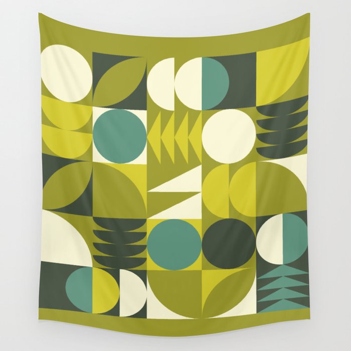 Vintage Geometric 01D Wall Tapestry Gallery Image 1
