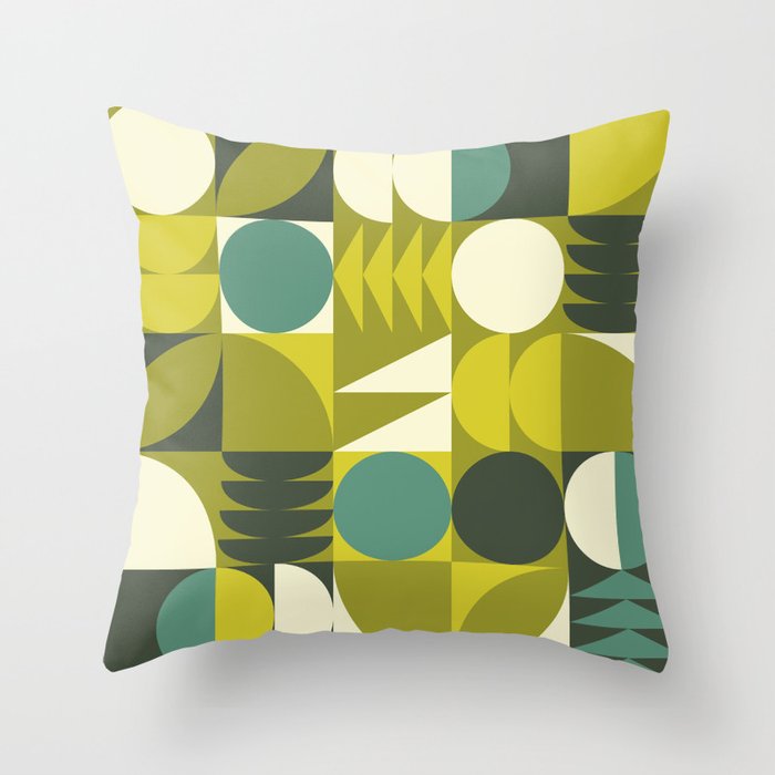 Vintage Geometric 01D Throw Pillow Gallery Image 6
