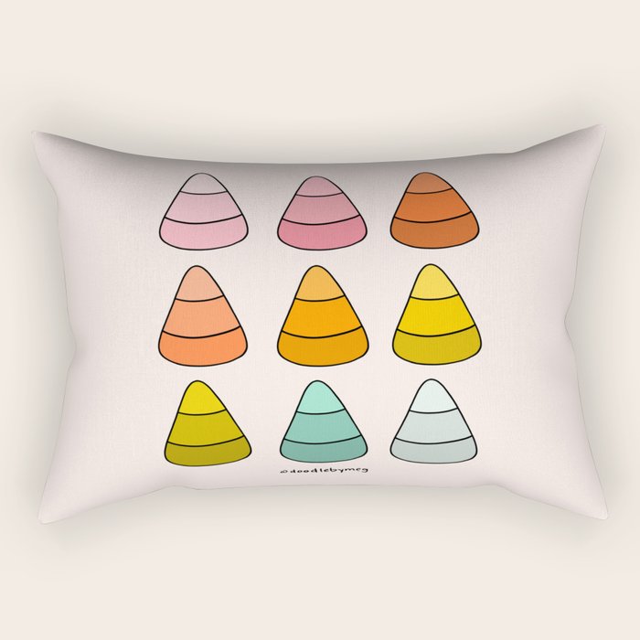 Rainbow Candy Corns Rectangular Pillow Gallery Image 1