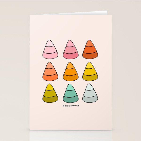 Rainbow Candy Corns Stationery Card Gallery Image 2