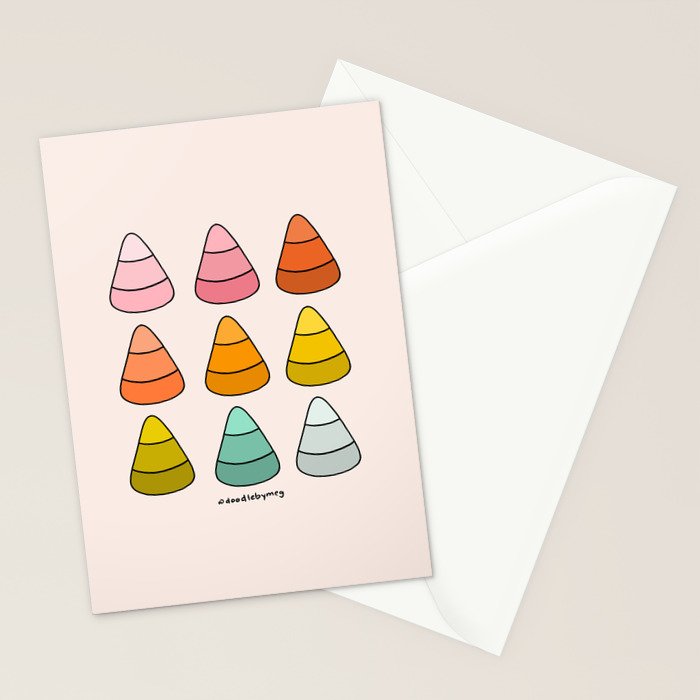 Rainbow Candy Corns Stationery Card Gallery Image 2