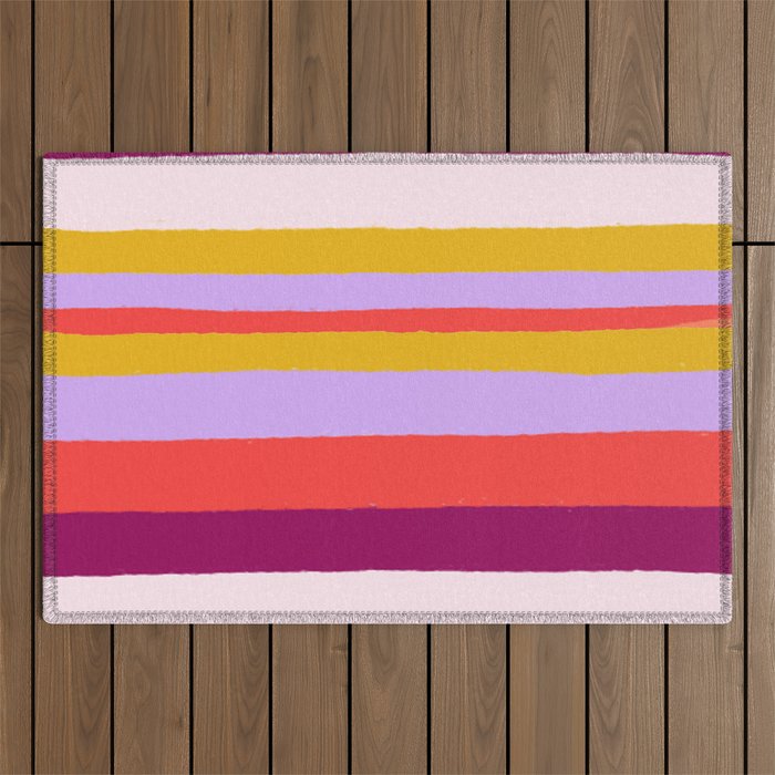 Sunset Stripes Outdoor Rug Gallery Image 1