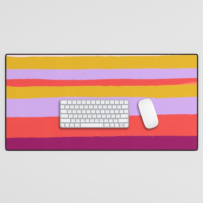 Sunset Stripes Desk Mat Gallery Image 1