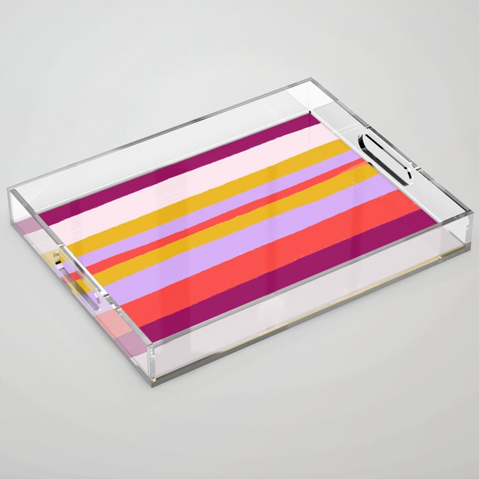 Sunset Stripes Acrylic Tray Gallery Image 1