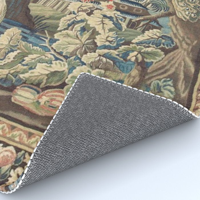 Antique 18th Century Peacock and Phoenix French Aubusson Tapestry Rug Gallery Image 4
