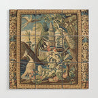 Antique 18th Century Peacock and Phoenix French Aubusson Tapestry Wood Wall Art Gallery Image 1