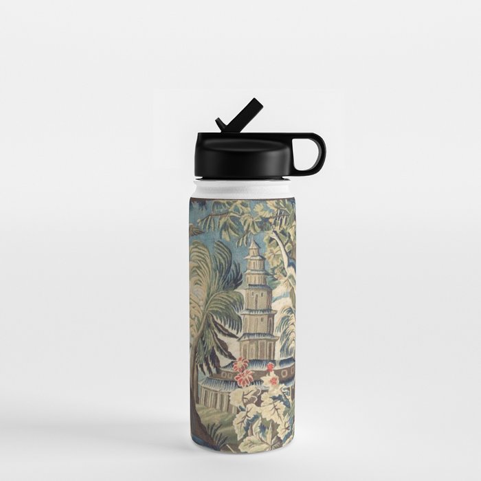 Antique 18th Century Peacock and Phoenix French Aubusson Tapestry Water Bottle Gallery Image 1