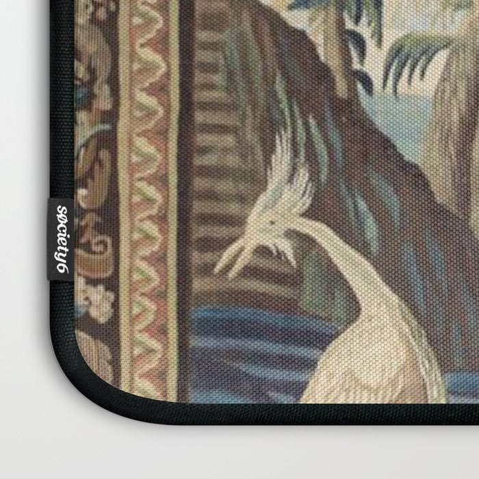 Antique 18th Century Peacock and Phoenix French Aubusson Tapestry Laptop Sleeve Gallery Image 3