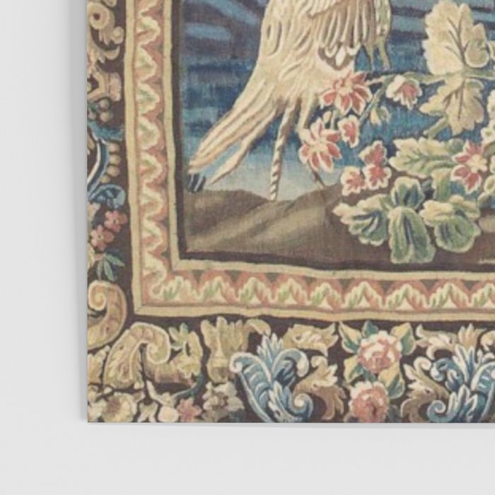Antique 18th Century Peacock and Phoenix French Aubusson Tapestry Poster Gallery Image 3