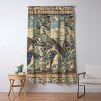 Antique 18th Century Peacock and Phoenix French Aubusson Tapestry Window Curtain Gallery Image 5
