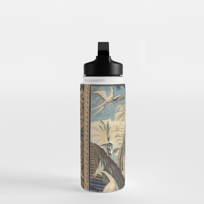 Antique 18th Century Peacock and Phoenix French Aubusson Tapestry Water Bottle Gallery Image 3
