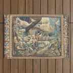 Antique 18th Century Peacock and Phoenix French Aubusson Tapestry Outdoor Rug Gallery Image 1