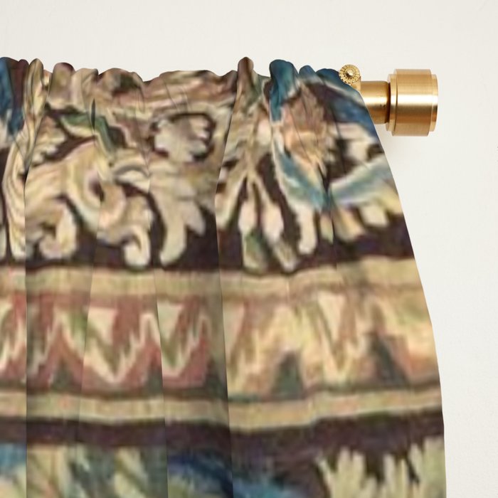 Antique 18th Century Peacock and Phoenix French Aubusson Tapestry Window Curtain Gallery Image 2