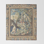 Antique 18th Century Peacock and Phoenix French Aubusson Tapestry Throw Blanket Gallery Image 2