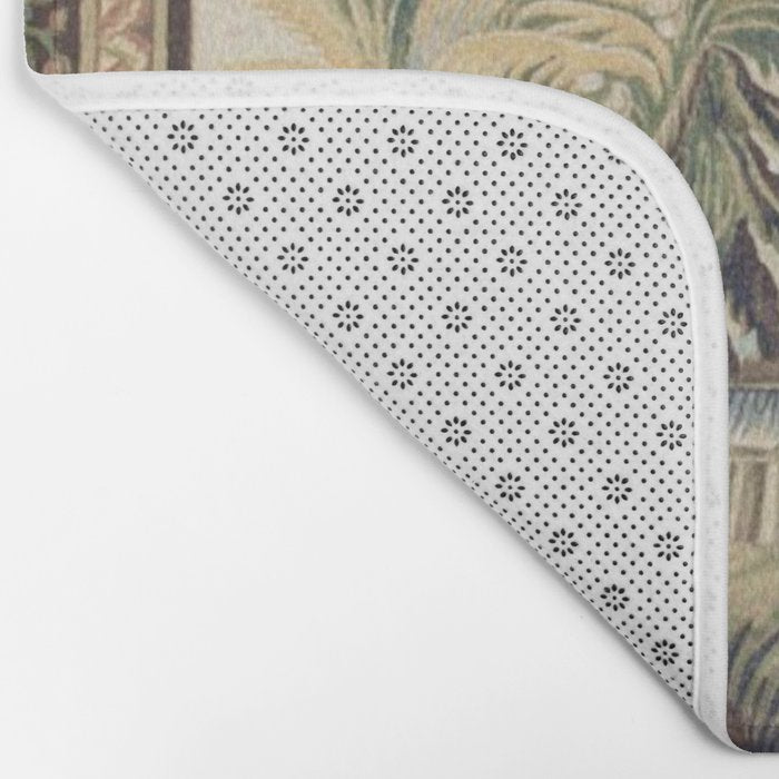 Antique 18th Century Peacock and Phoenix French Aubusson Tapestry Bath Mat Gallery Image 2