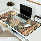 Antique 18th Century Peacock and Phoenix French Aubusson Tapestry Desk Mat Gallery Image 2