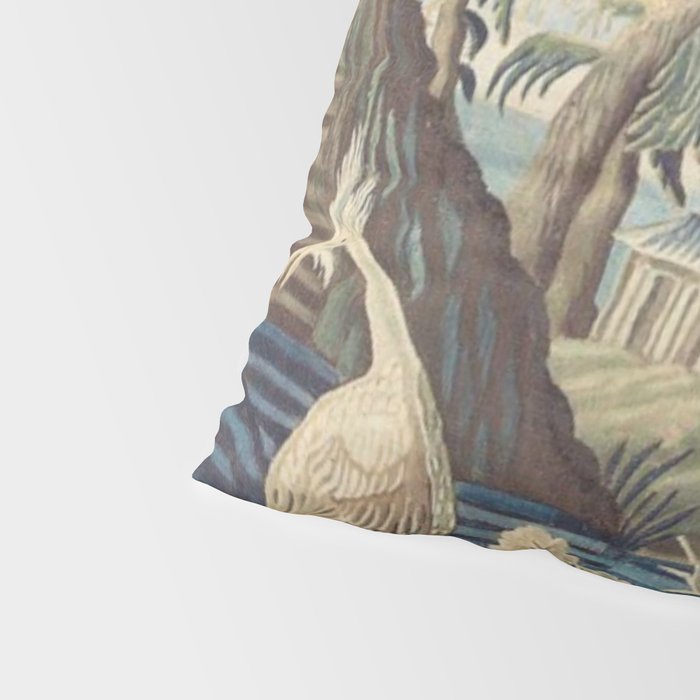 Antique 18th Century Peacock and Phoenix French Aubusson Tapestry Pillow Sham Gallery Image 4