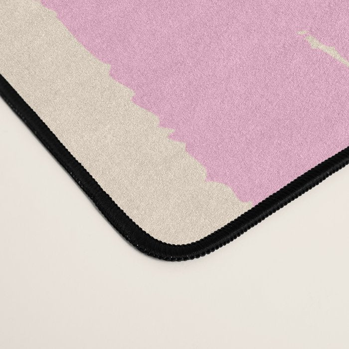 Seafood and Wine - Retro Pink Stripes Illustration Desk Mat Gallery Image 4