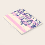 Seafood and Wine - Retro Pink Stripes Illustration Notebook Gallery Image 3