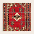 Qashqa'i Kashkuli Fars Southwest Persian Rug Print Wood Wall Art Gallery Image 1