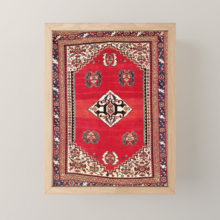 Qashqa'i Kashkuli Fars Southwest Persian Rug Print Mini Art Print Gallery Image 1