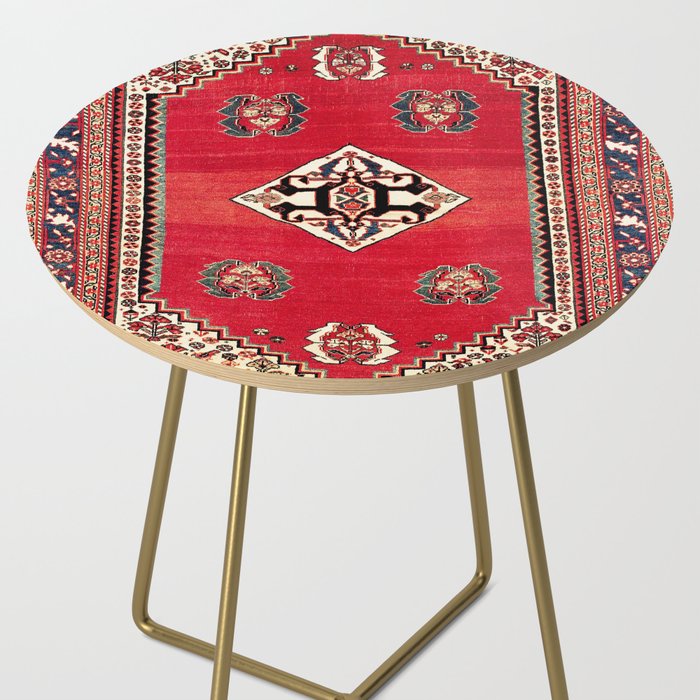 Qashqa'i Kashkuli Fars Southwest Persian Rug Print Side Table Gallery Image 2