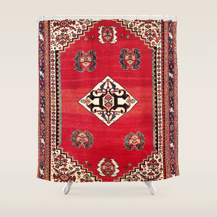 Qashqa'i Kashkuli Fars Southwest Persian Rug Print Shower Curtain Gallery Image 1