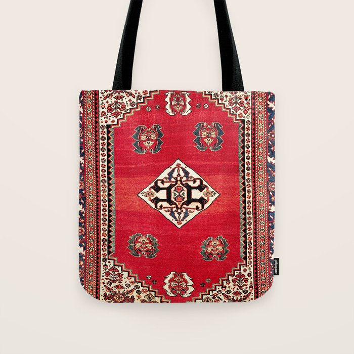 Qashqa'i Kashkuli Fars Southwest Persian Rug Print Tote Bag Gallery Image 1