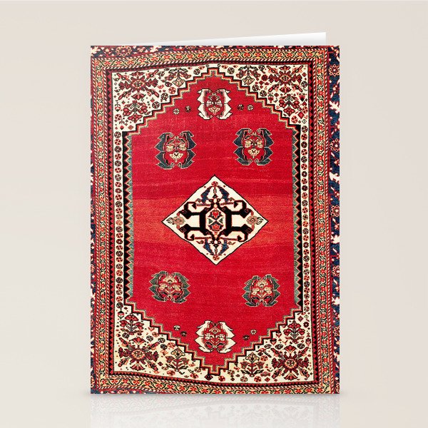 Qashqa'i Kashkuli Fars Southwest Persian Rug Print Stationery Card Gallery Image 1