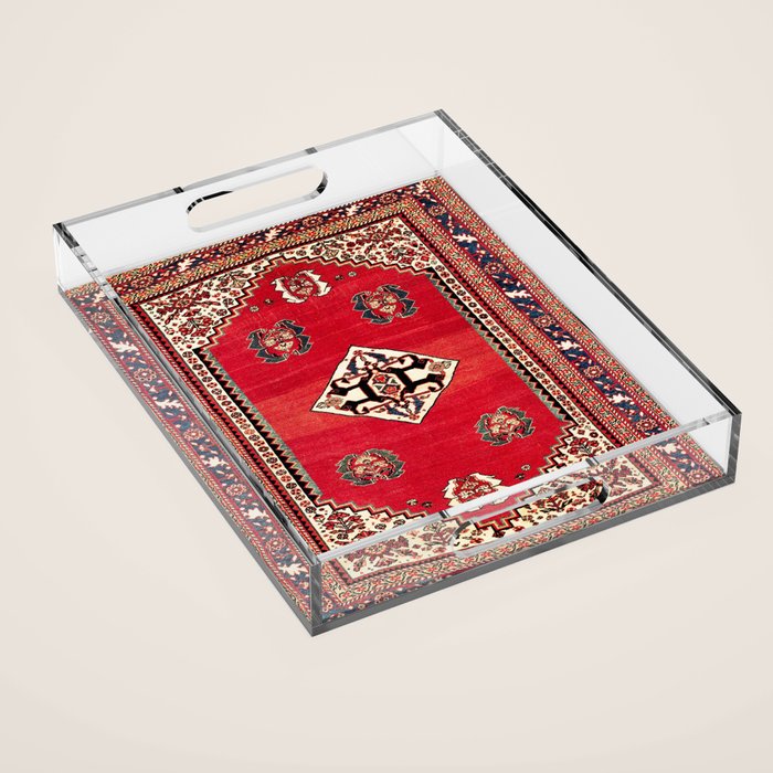 Qashqa'i Kashkuli Fars Southwest Persian Rug Print Acrylic Tray Gallery Image 1