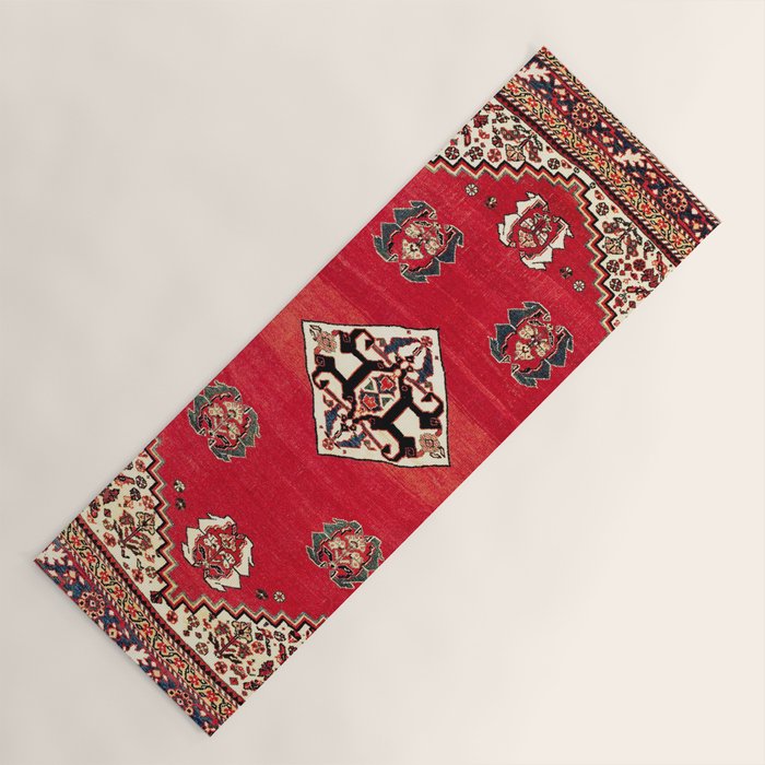 Qashqa'i Kashkuli Fars Southwest Persian Rug Print Yoga Mat Gallery Image 1