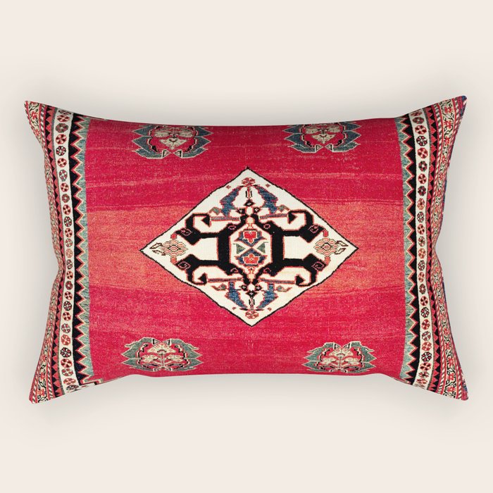 Qashqa'i Kashkuli Fars Southwest Persian Rug Print Rectangular Pillow Gallery Image 2