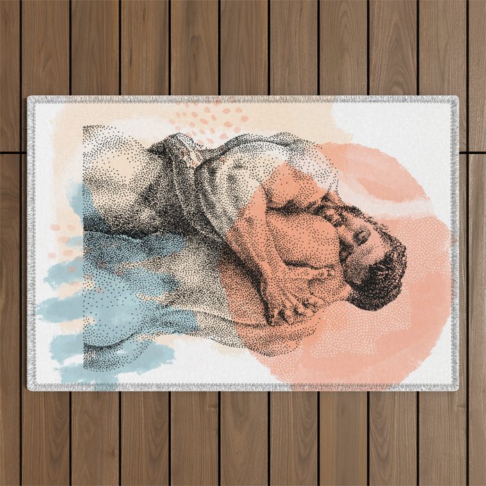 The Lovers - NOODDOOD Remix Outdoor Rug Gallery Image 1