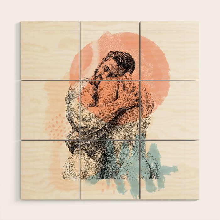 The Lovers - NOODDOOD Remix Wood Wall Art Gallery Image 1