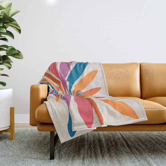 Vintage California Sun: Star Leaf Matisse Edition Throw Blanket Gallery Image 1