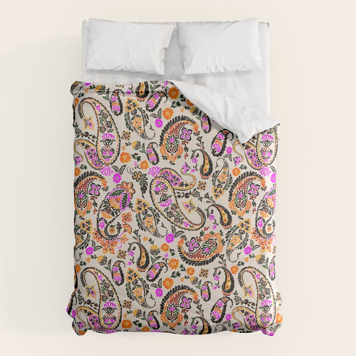 Vibrant paisley print Duvet Cover Gallery Image 6