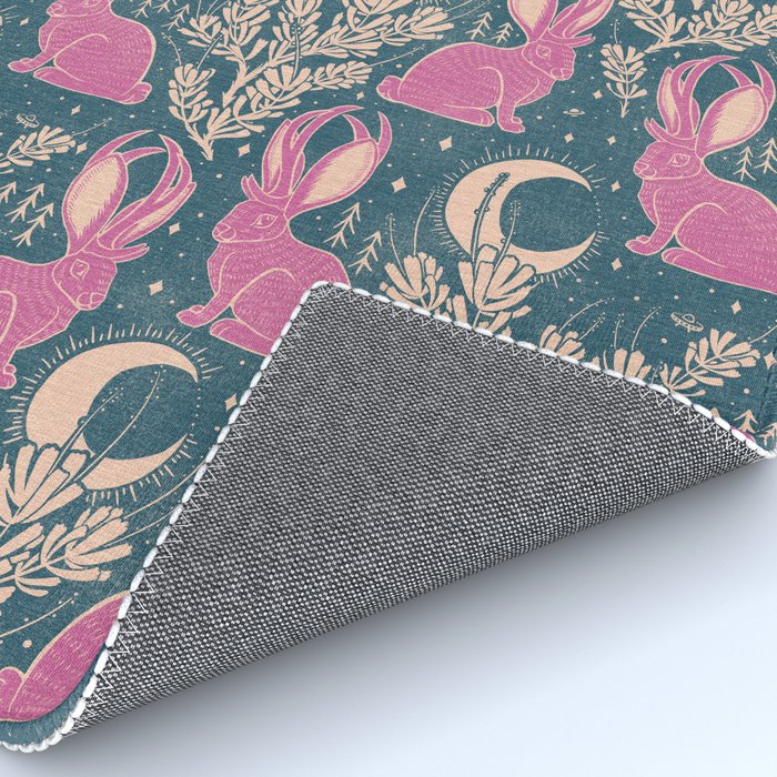 Jackalope - blue and purple  Rug Gallery Image 4