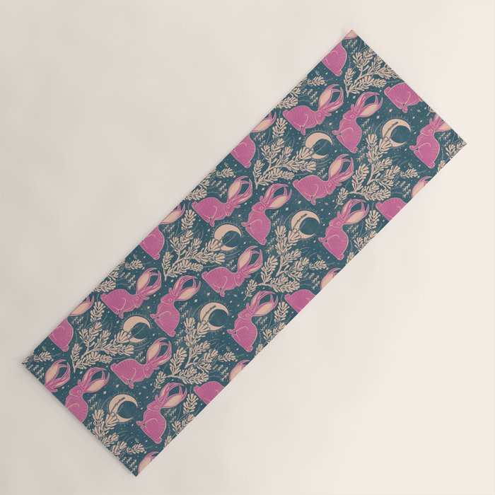 Jackalope - blue and purple  Yoga Mat Gallery Image 1
