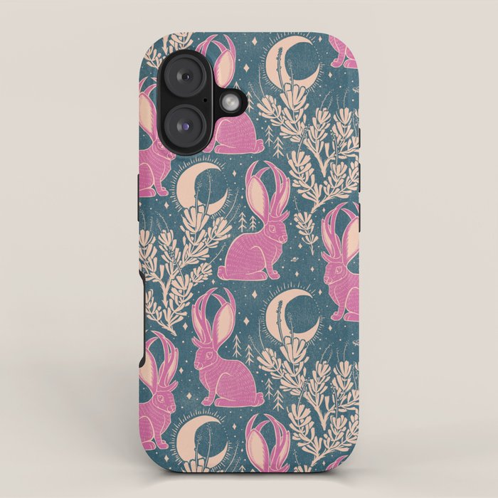 Jackalope - blue and purple  iPhone Case Gallery Image 1