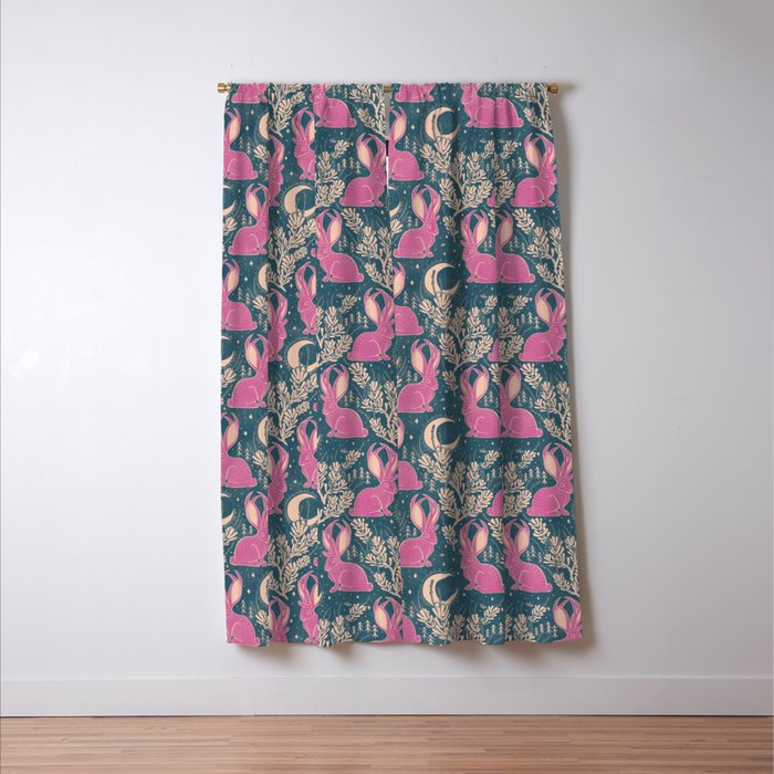 Jackalope - blue and purple  Window Curtain Gallery Image 3