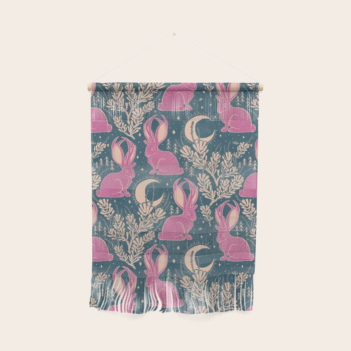 Jackalope - blue and purple  Wall Hanging Gallery Image 1