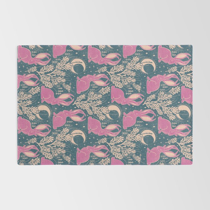 Jackalope - blue and purple  Rug Gallery Image 2