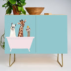 Playful Gangs in Bathtub Blue Credenza Gallery Image 1