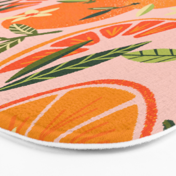 Orange Blooms - Blush Bath Mat Gallery Image 3