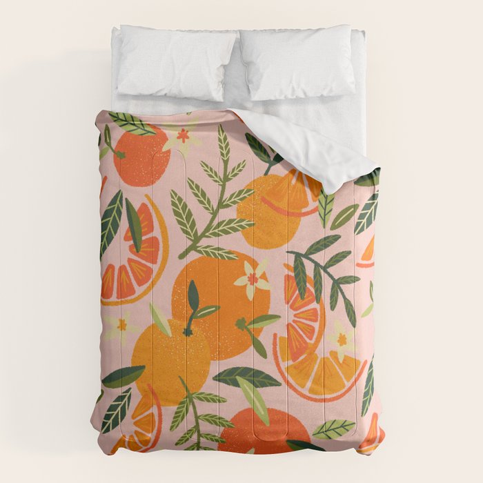 Orange Blooms - Blush Comforter Gallery Image 6
