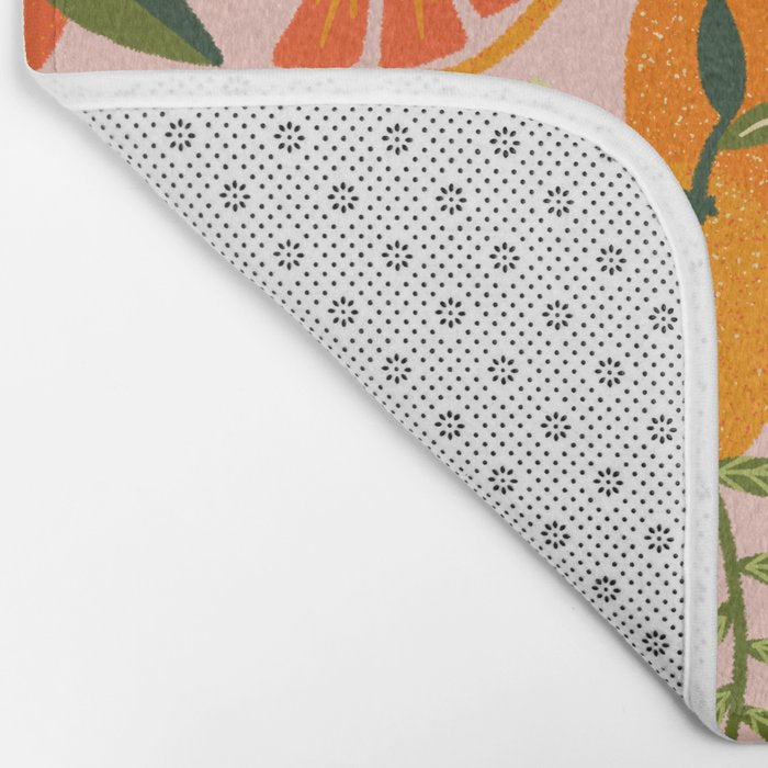 Orange Blooms - Blush Bath Mat Gallery Image 2