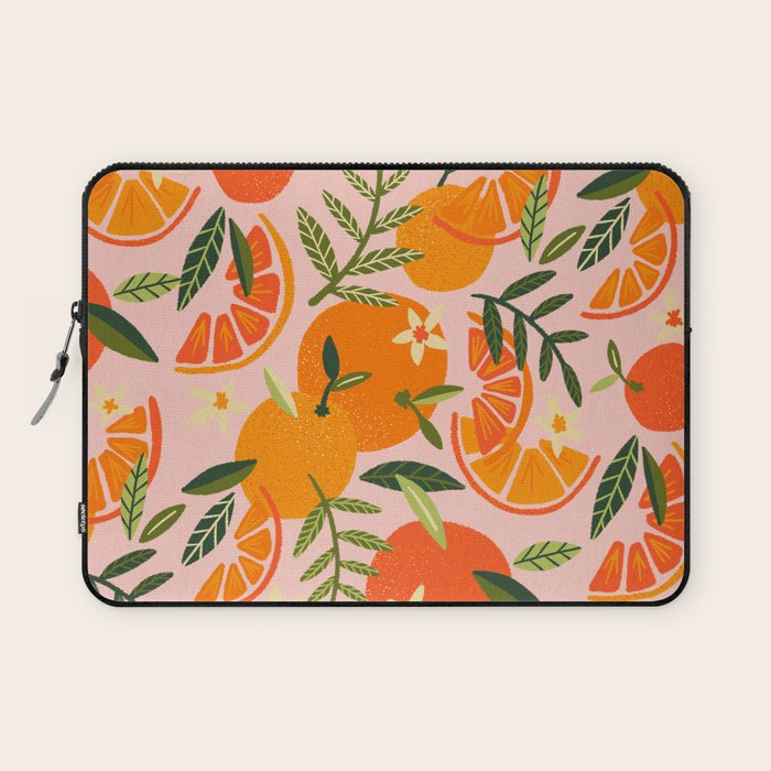 Orange Blooms - Blush Laptop Sleeve Gallery Image 1