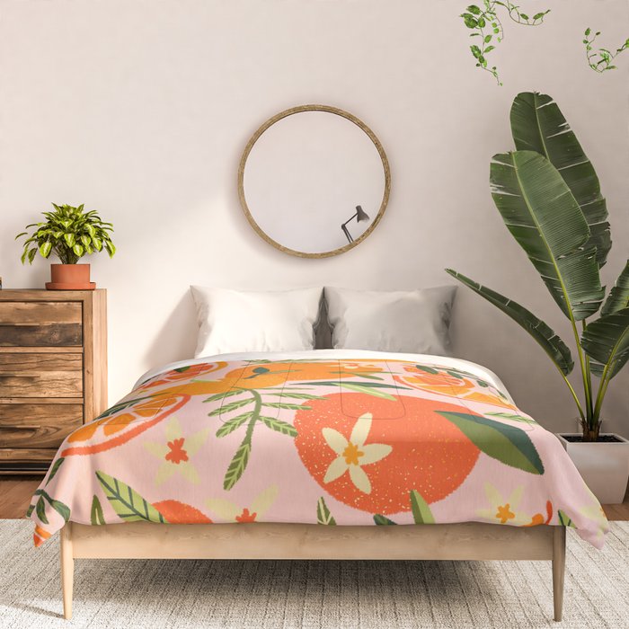 Orange Blooms - Blush Comforter Gallery Image 3