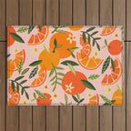 Orange Blooms - Blush Outdoor Rug Gallery Image 1