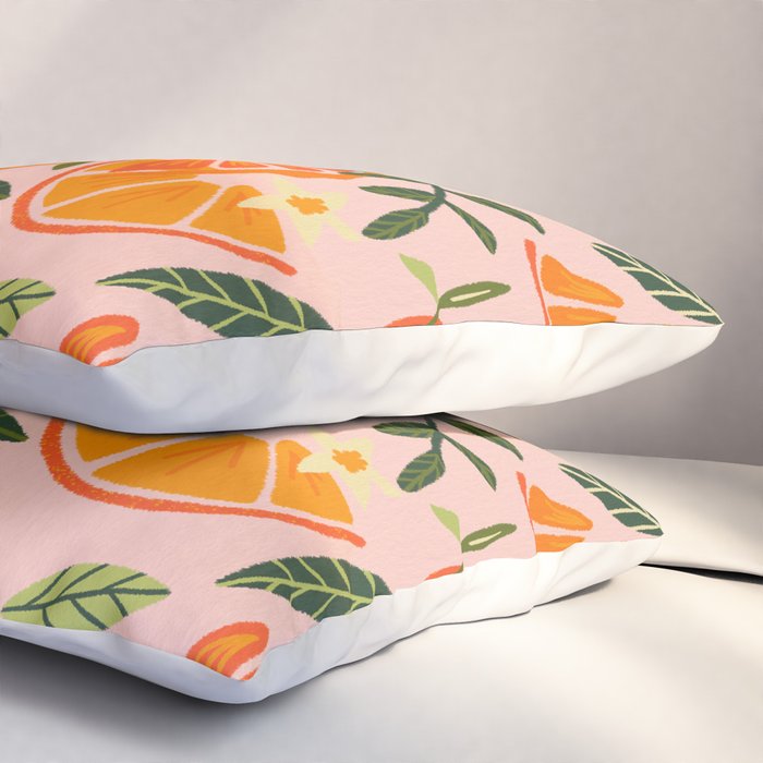 Orange Blooms - Blush Pillow Sham Gallery Image 3